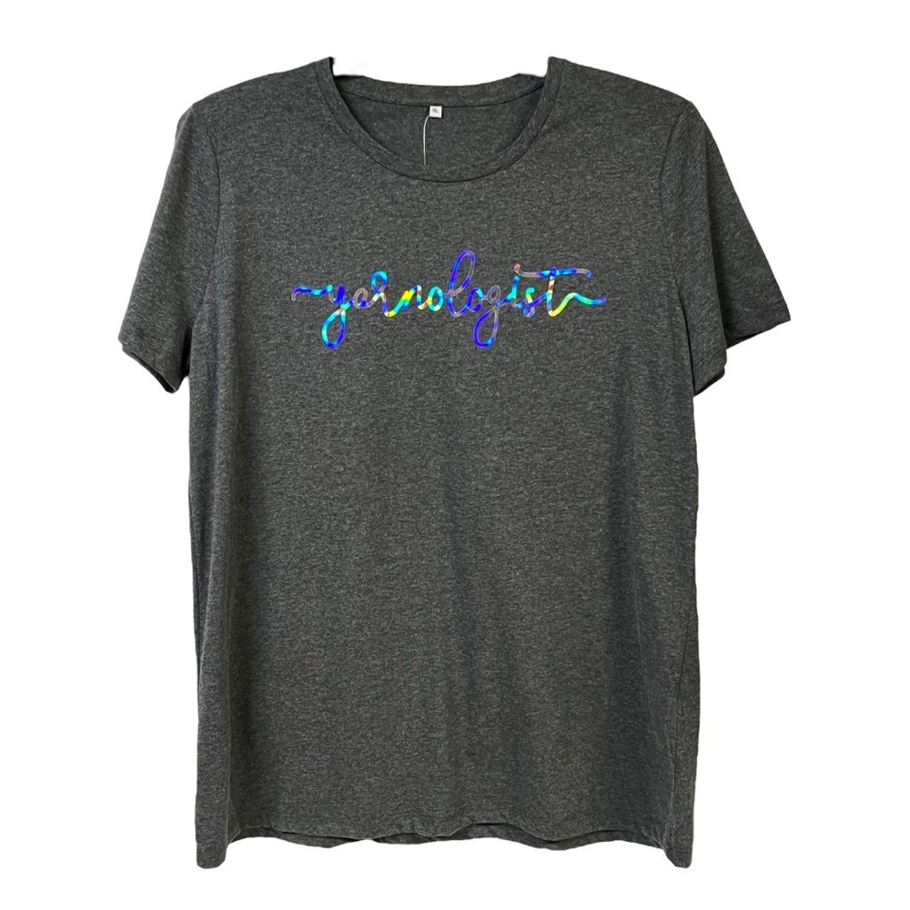 Hobby Lobby Graphic T-Shirt Gray Heathered Yarnologist Iridescent XL New‎